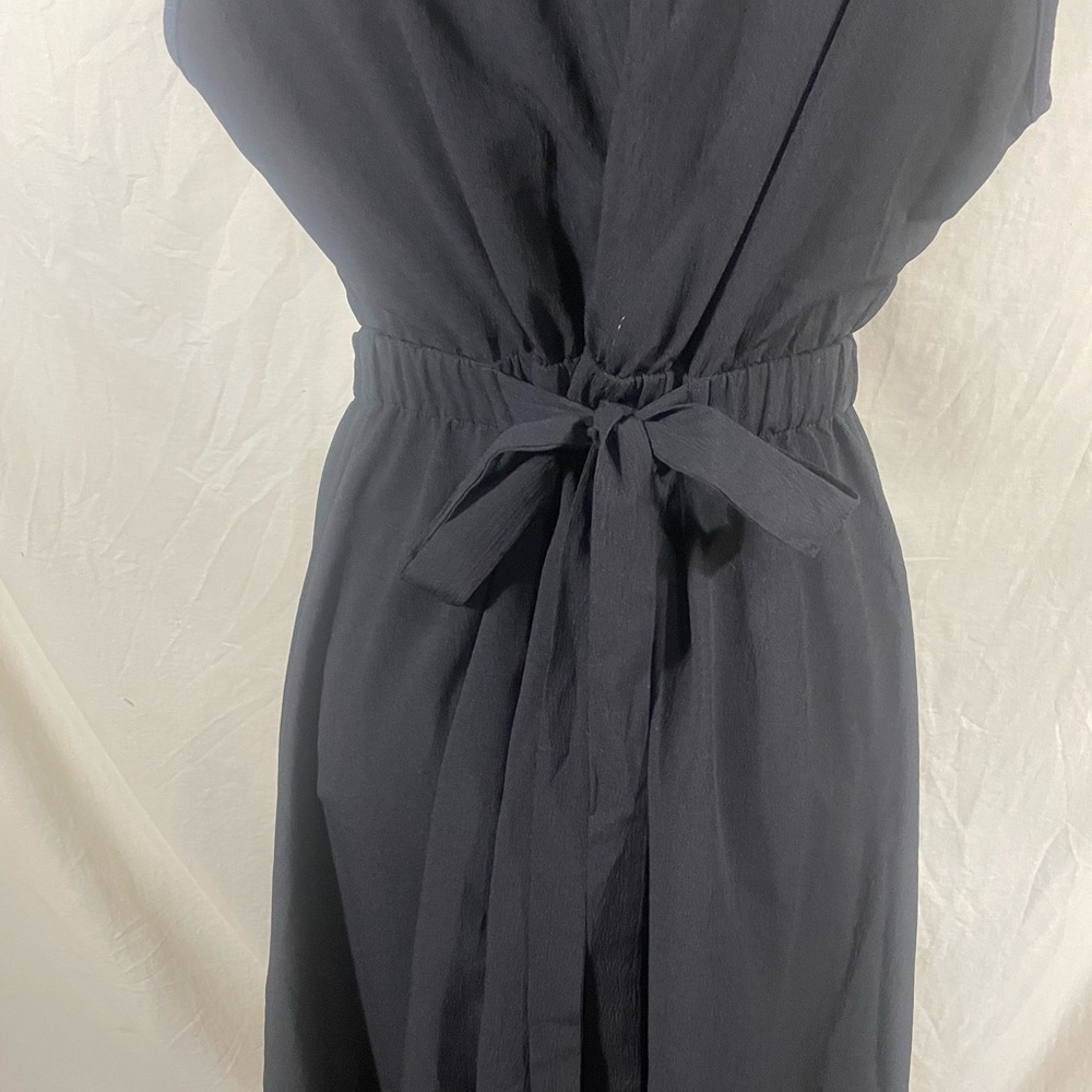 Cider Cut Out Ruched Black Midi Dress Size XL - Picture 7 of 11